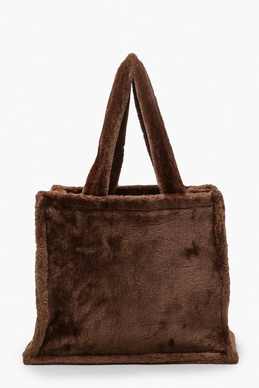 Brown Large Teddy Tote Shopper Bag image number 1