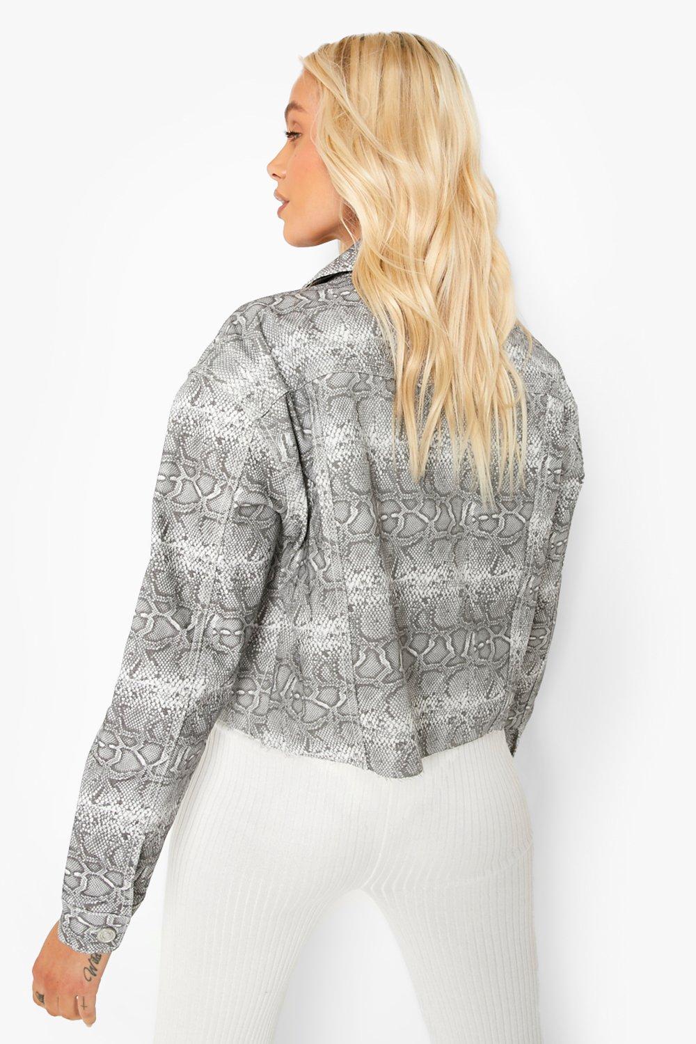 Boohoo snake print on sale jacket