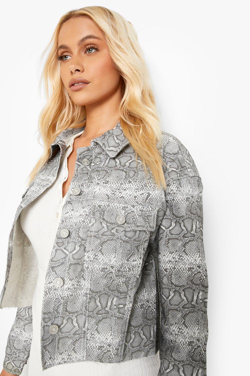 Boohoo snake print jacket hotsell