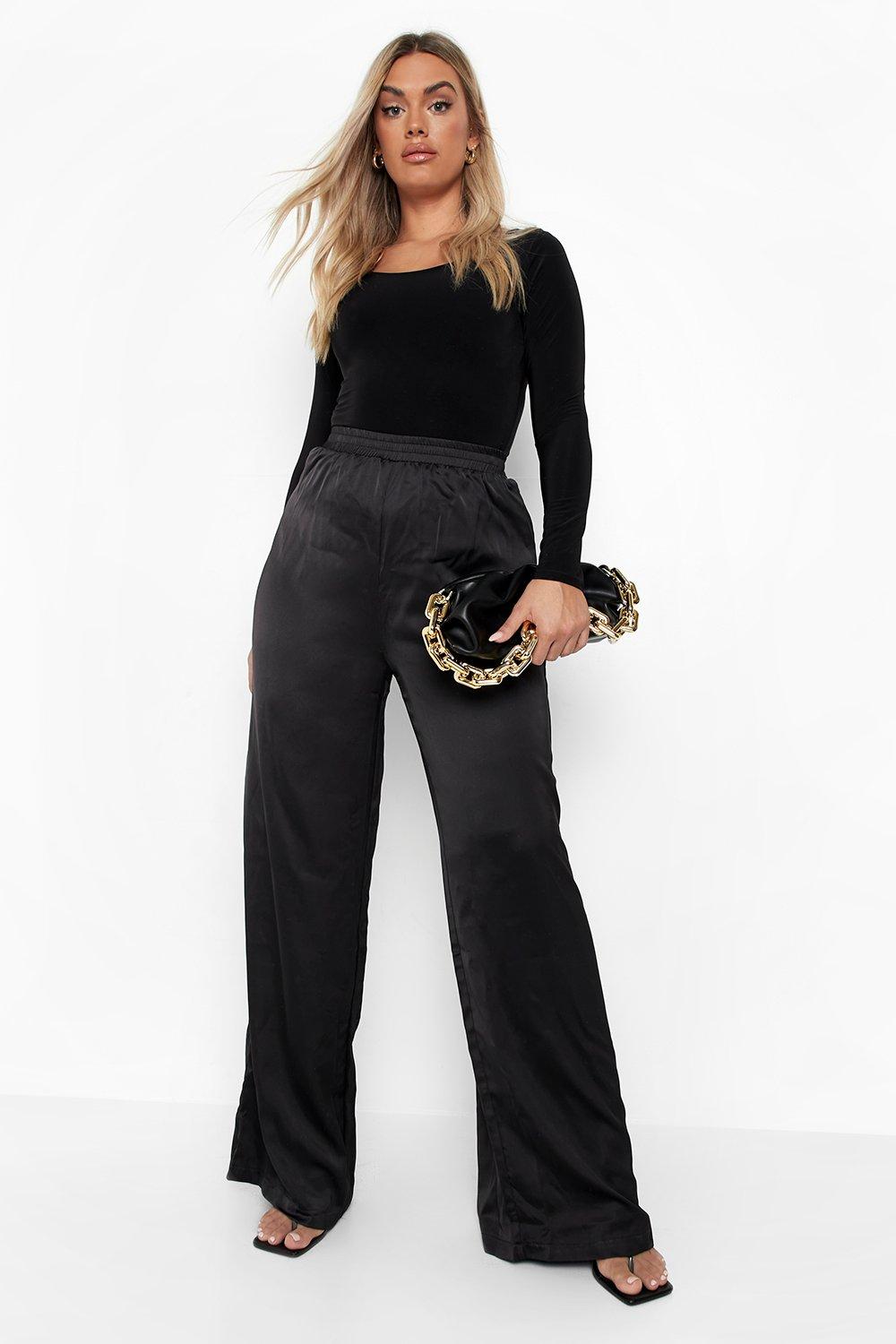 Boohoo satin sales joggers