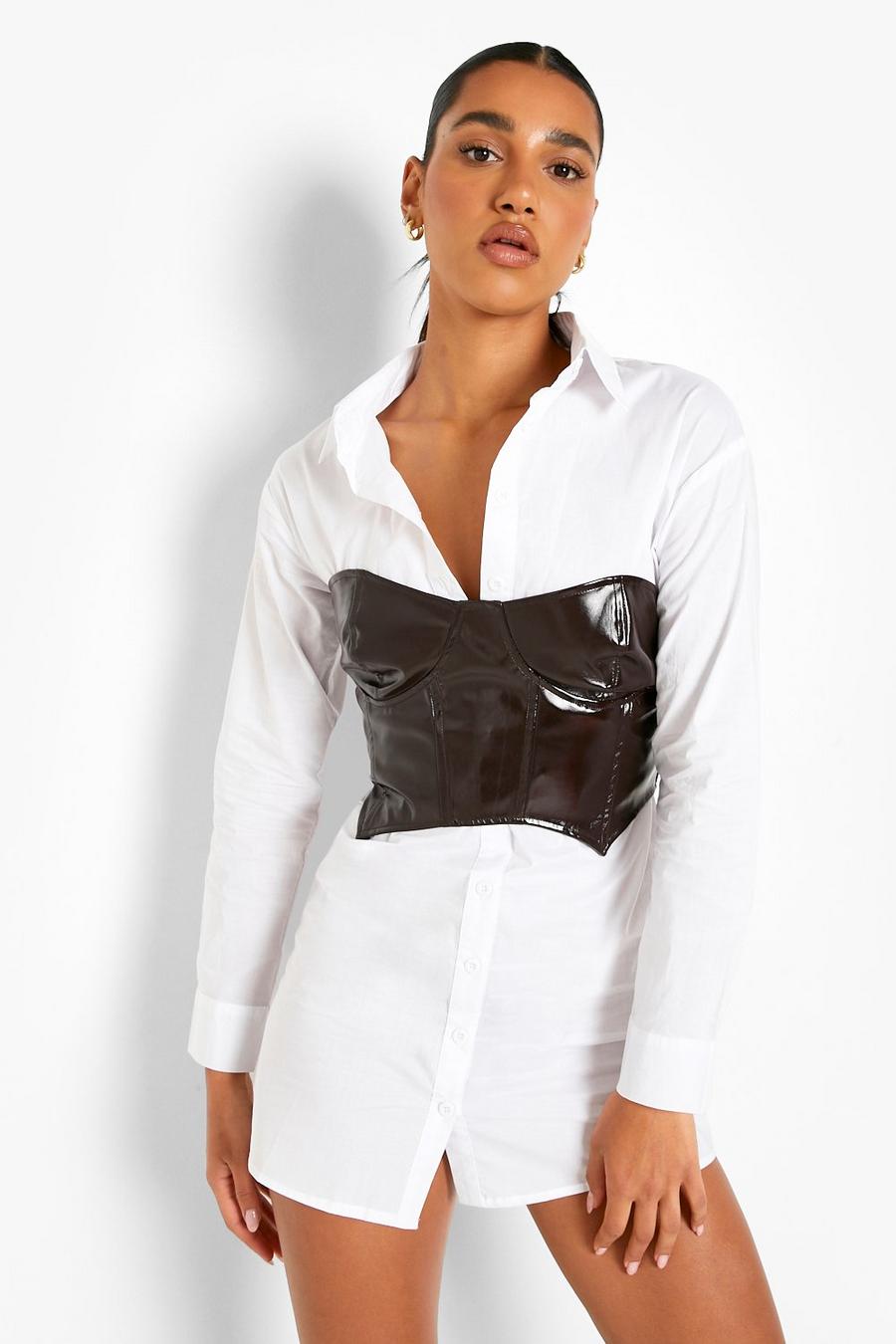 Robe chemise corset, White image number 1