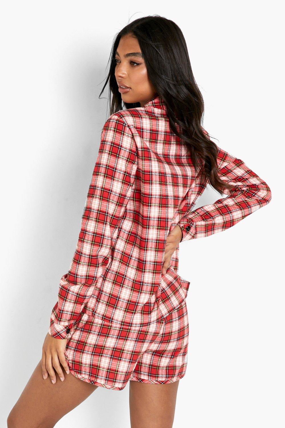 Flannel Short Pajama Set