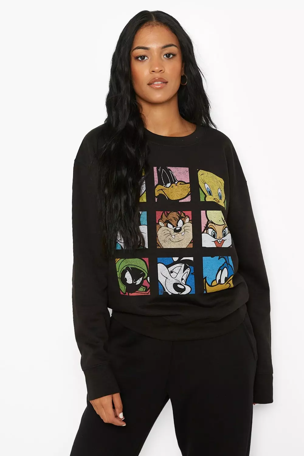 Black WOMAN Crop Sweatshirt 2911190 | DeFacto
