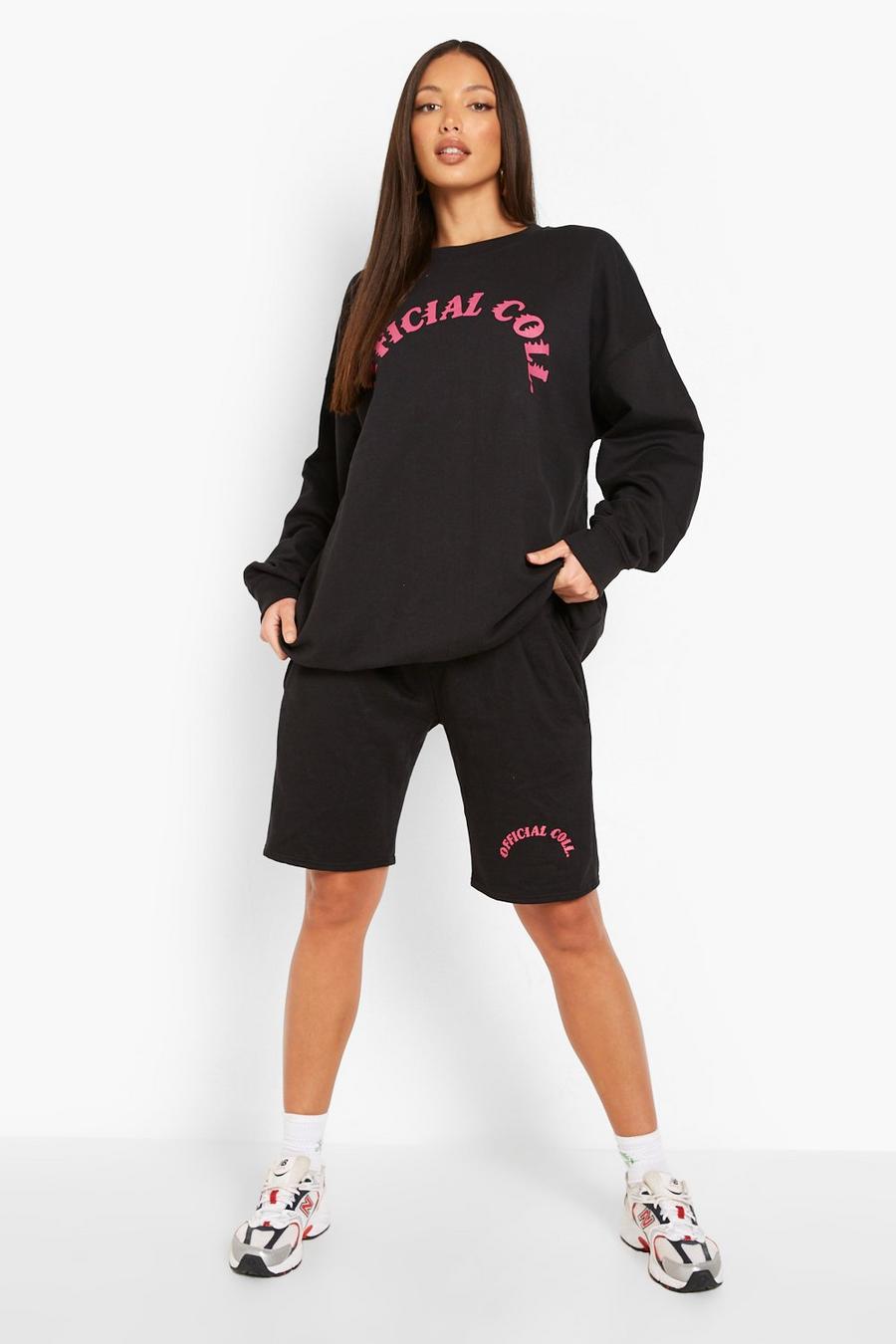 Tall Official Coll Sweatshirt und Shorts, Black image number 1