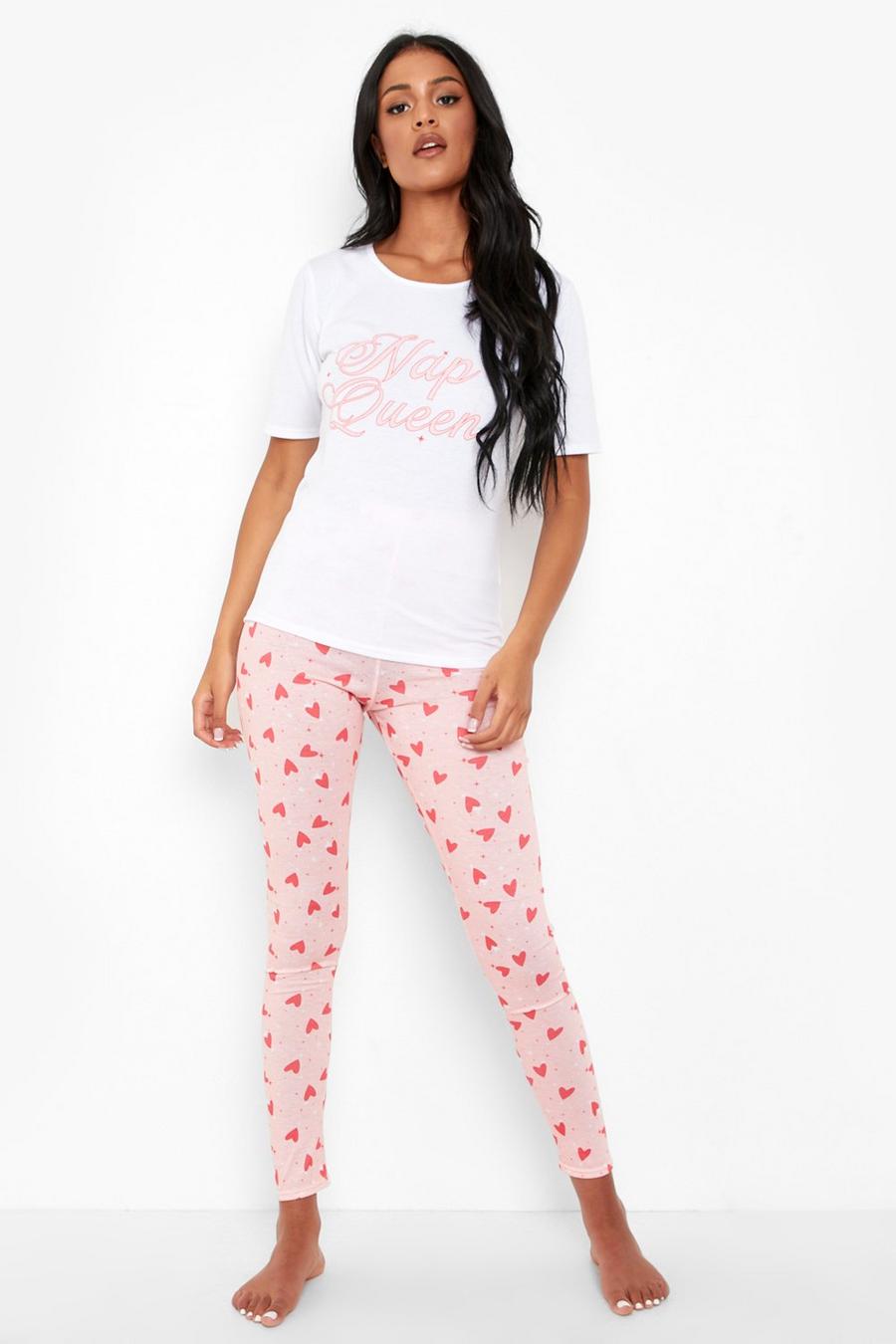 Tall Pyjama mit 'Nap Queen' Slogan, Pink image number 1
