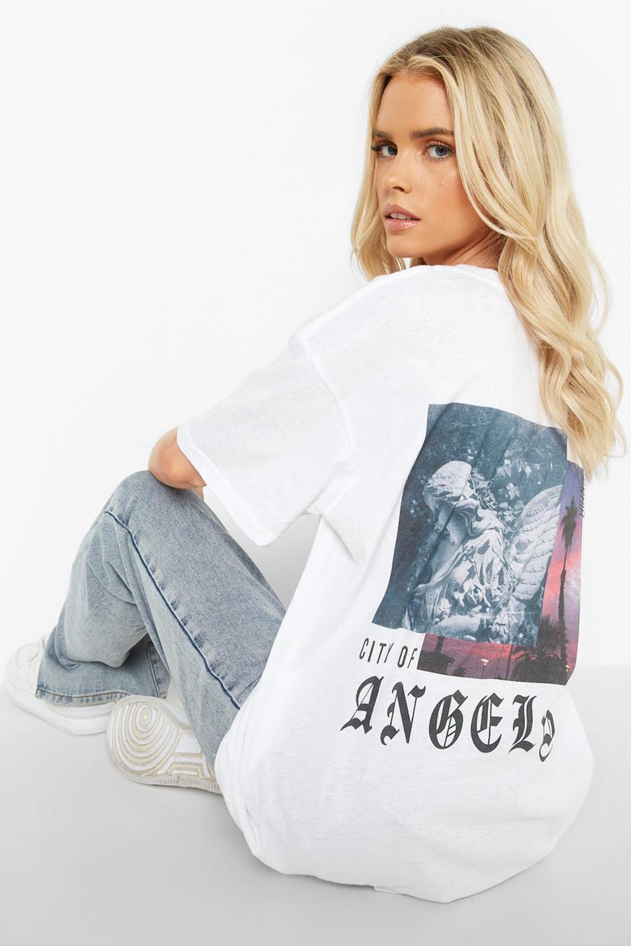 White City Of Angels Back Print T Shirt image number 1