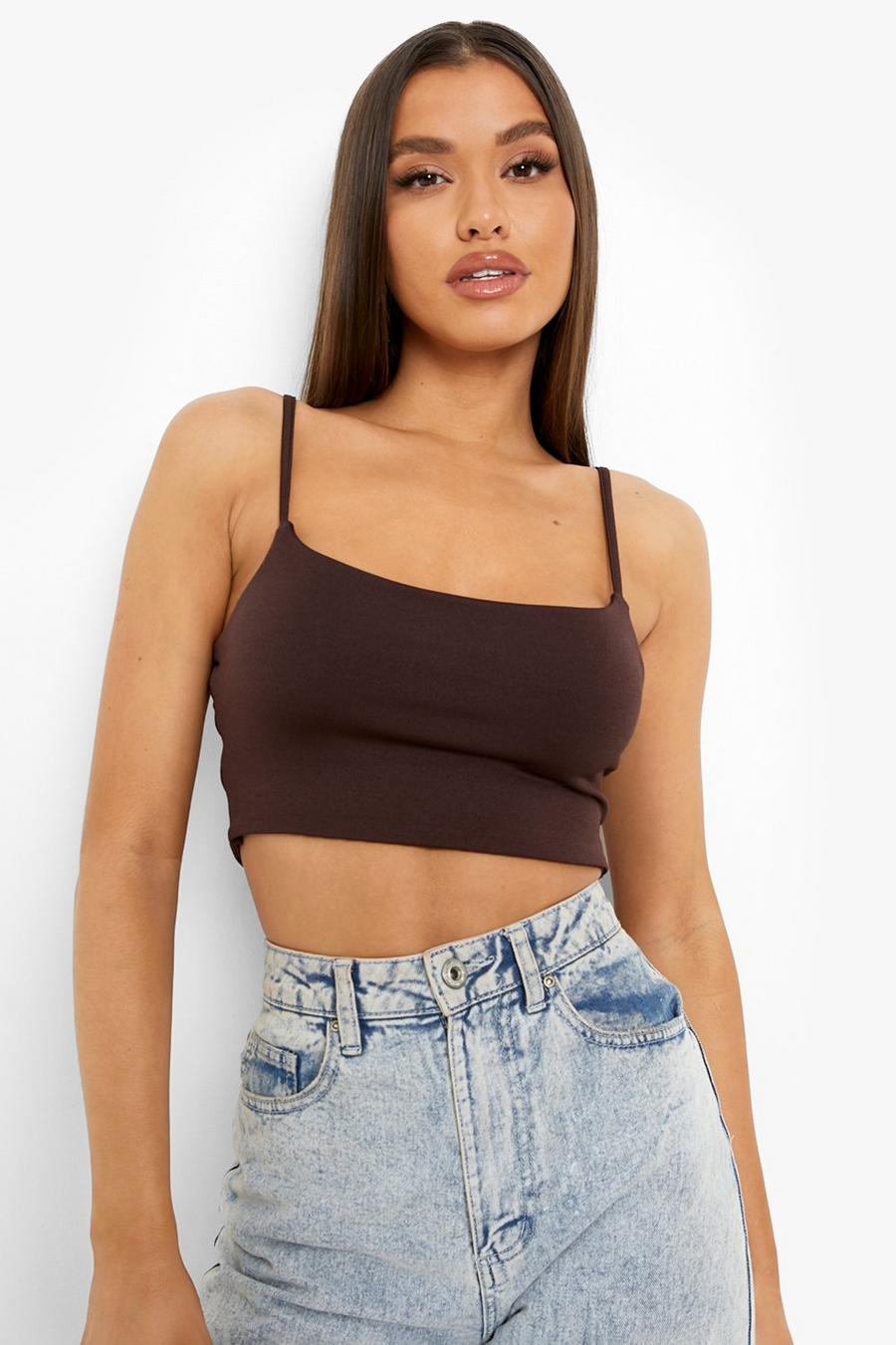 Chocolate Double Slinky Bralette image number 1