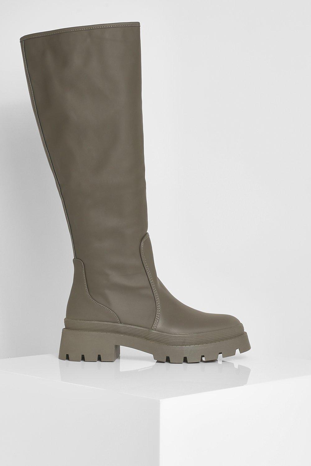 Knee high 2024 boots boohoo