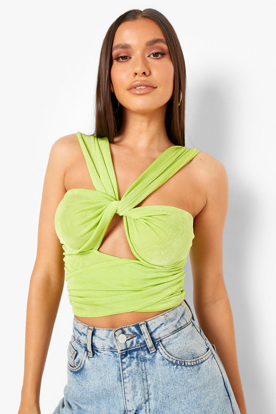 Lime Twist Front Cut Out Detail Top image number 1