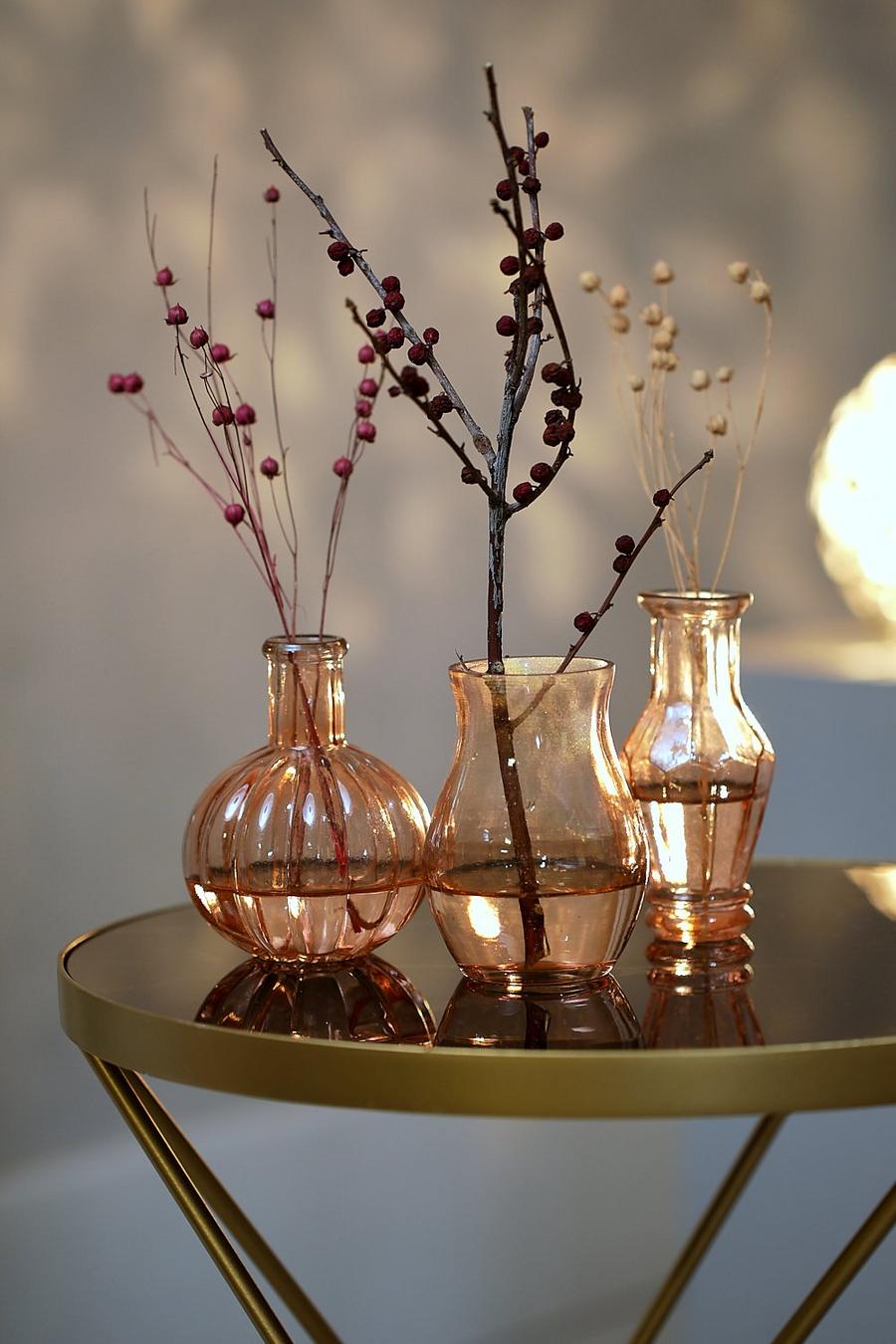 Pale pink Glass Bud Vase - Set Of 3 image number 1