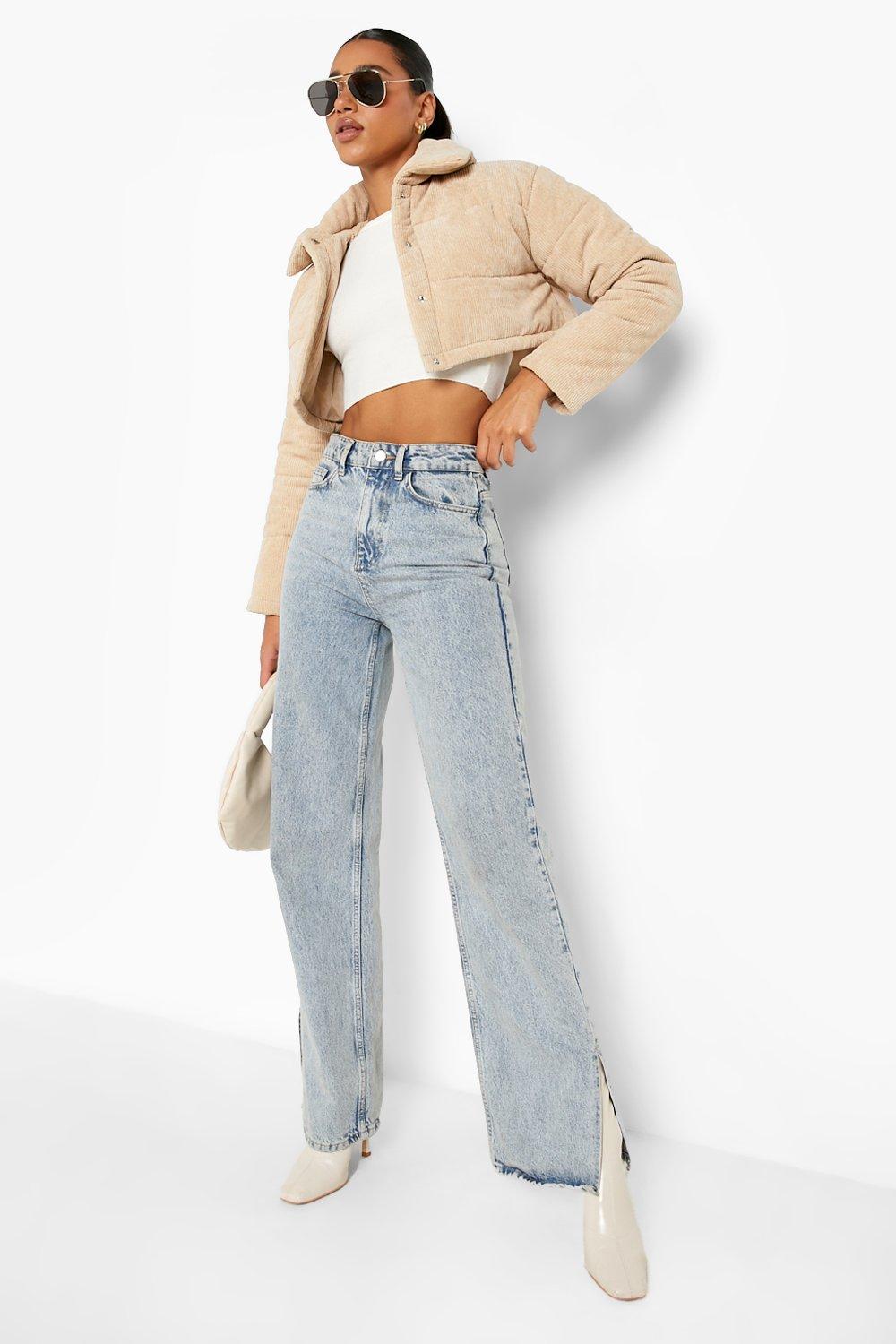 Oversized Teddy Cropped Puffer Jacket / Cream