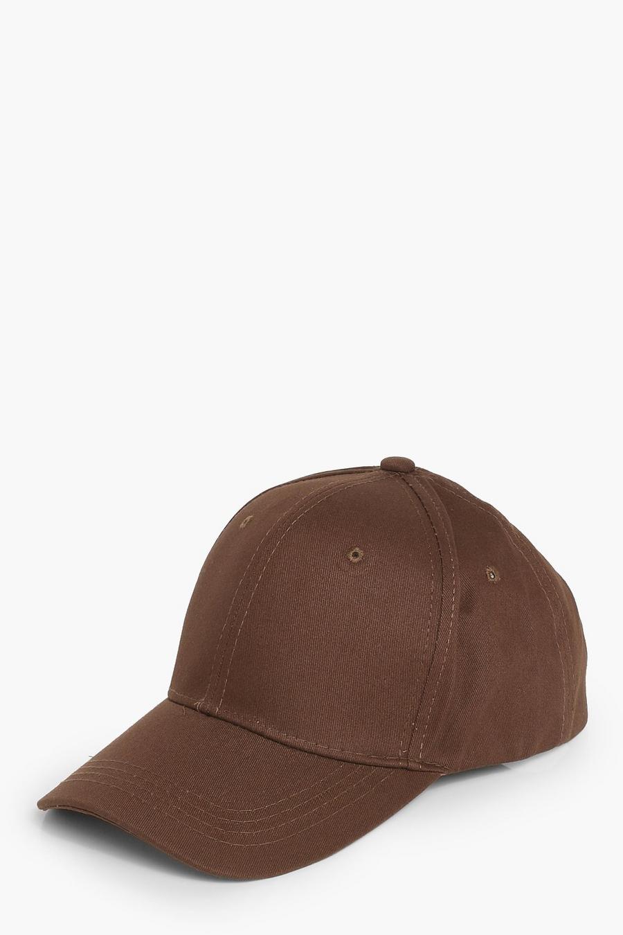 Cappello da baseball in tessuto, Chocolate marrone