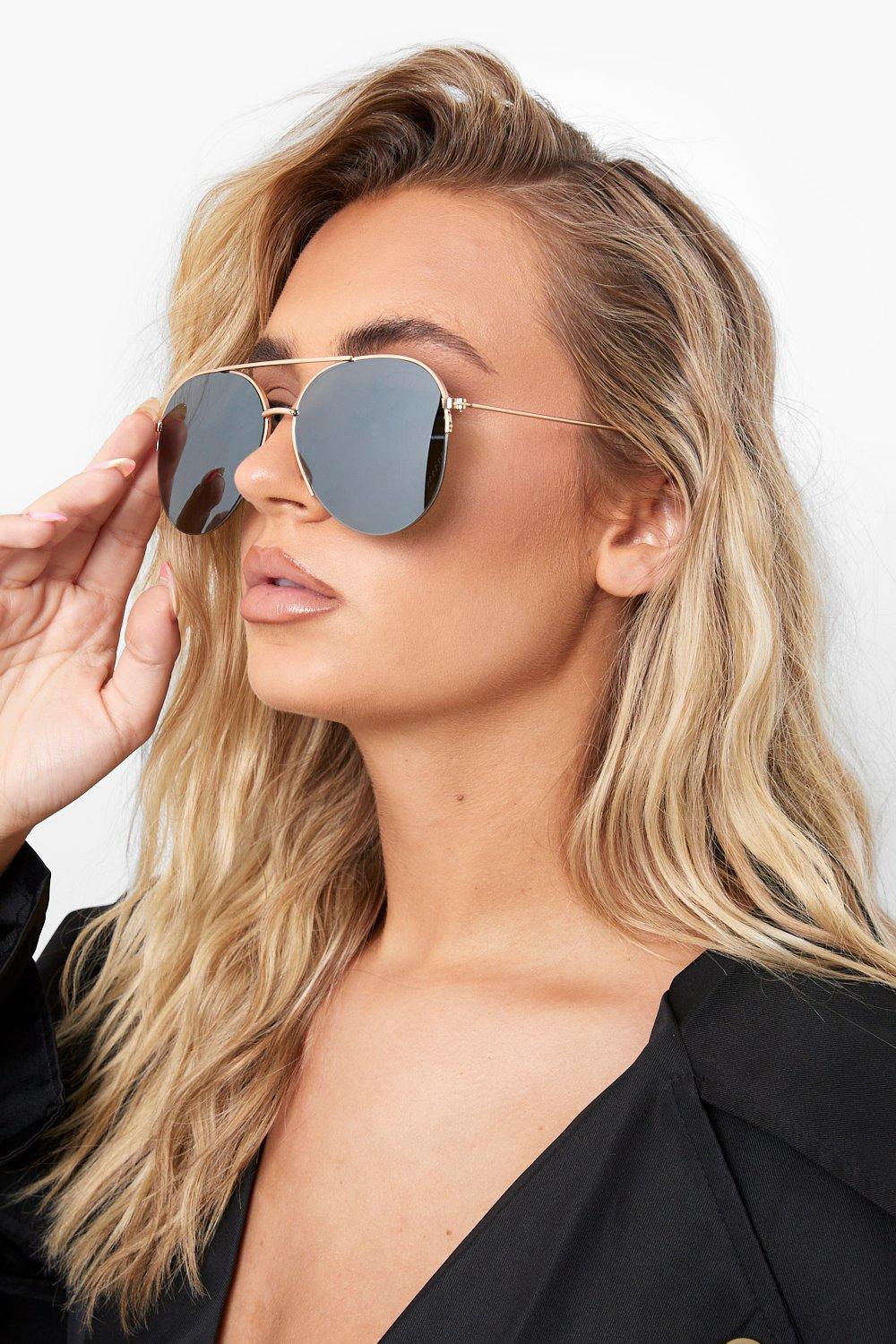 Mysterie koppeling toekomst Klassieke Pilotenbril Met Gouden Frame | boohoo