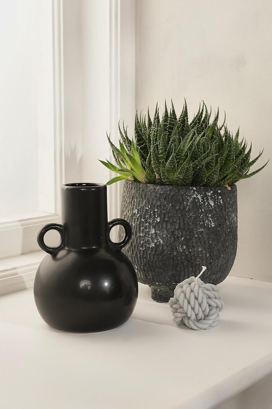 Black Small Amphora Vase image number 1