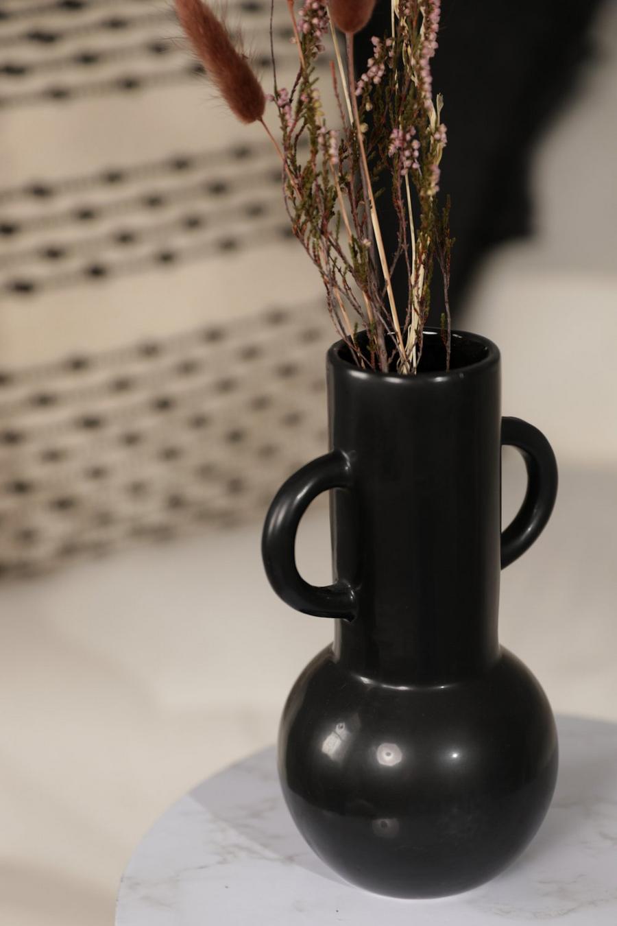 Große schwarze Amphora-Vase, Black image number 1
