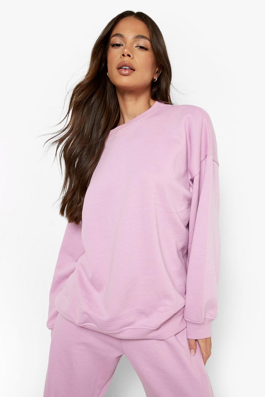 Mauve purple Recycled Oversized Sweater image number 1
