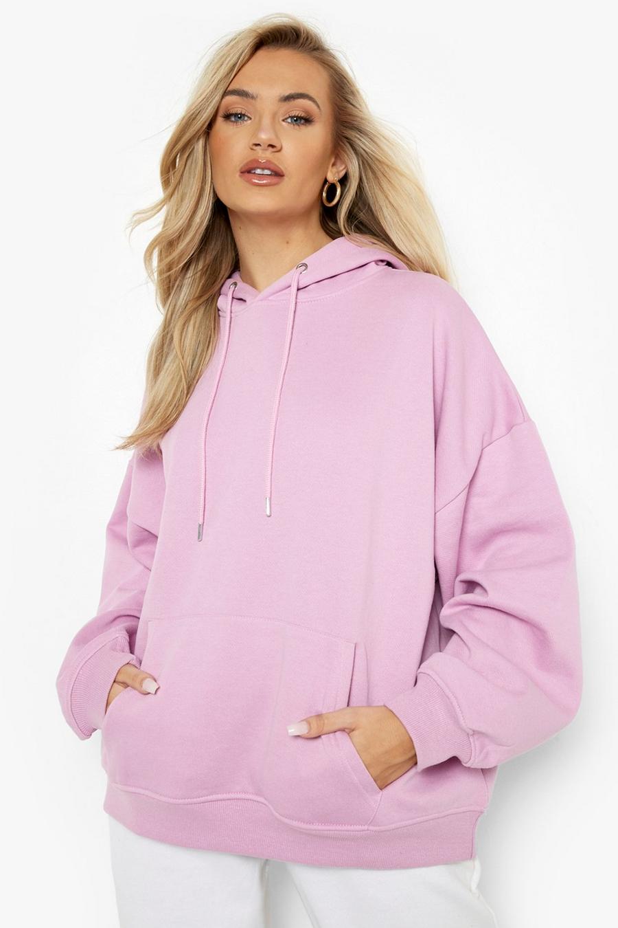 Mauve Recycled Oversized Hoodie image number 1