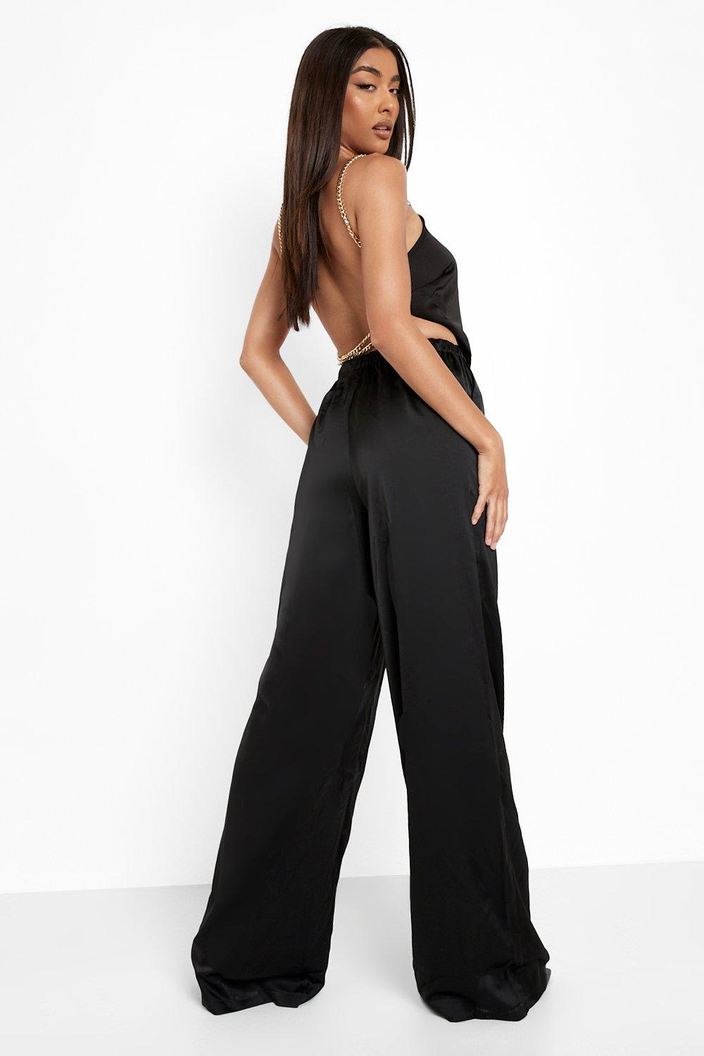 Satin Relaxed Wide Leg Pants