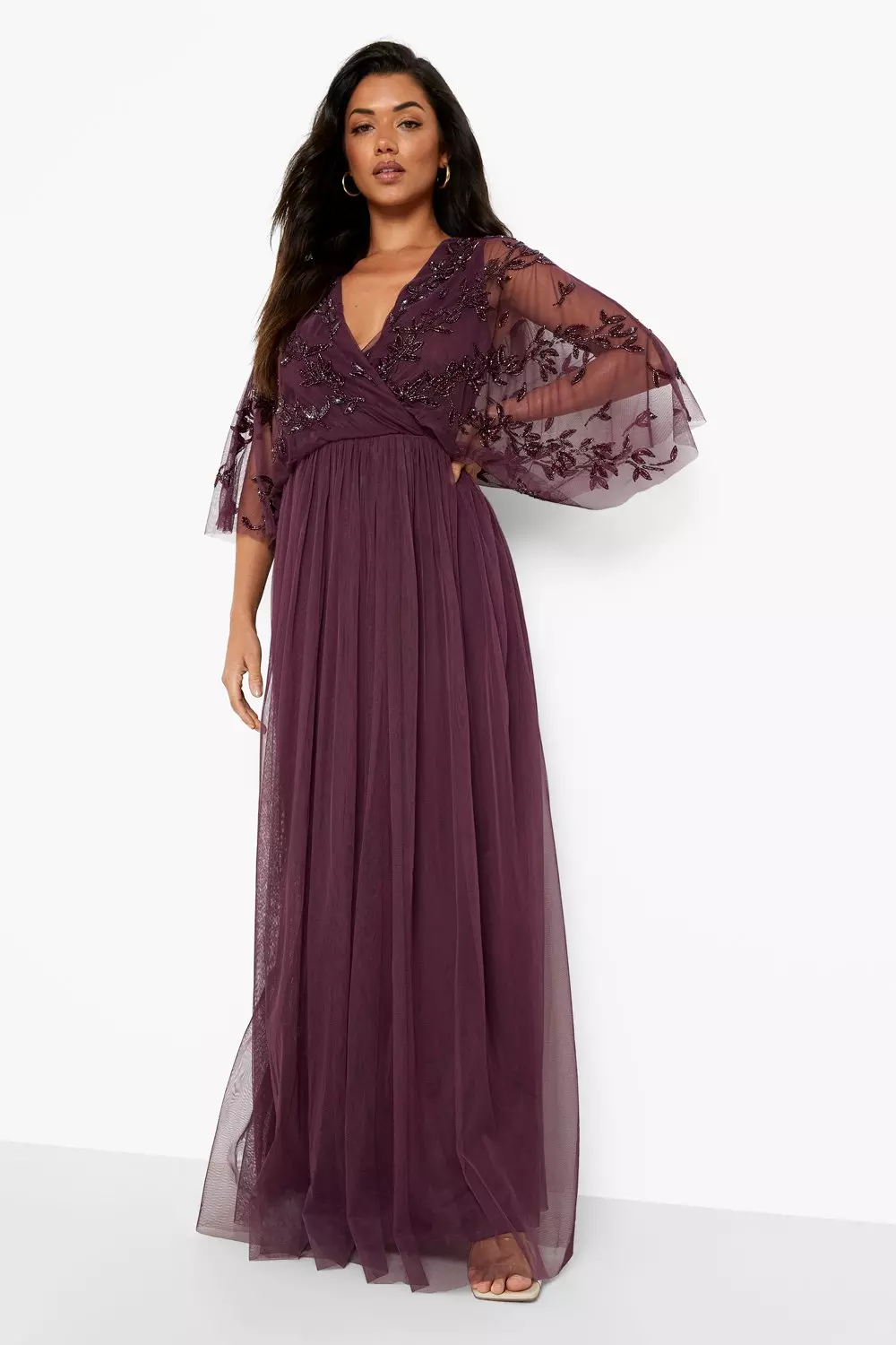 Plus size embellished outlet maxi dress