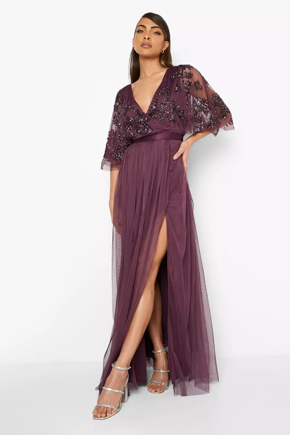 Embellished maxi sale kimono