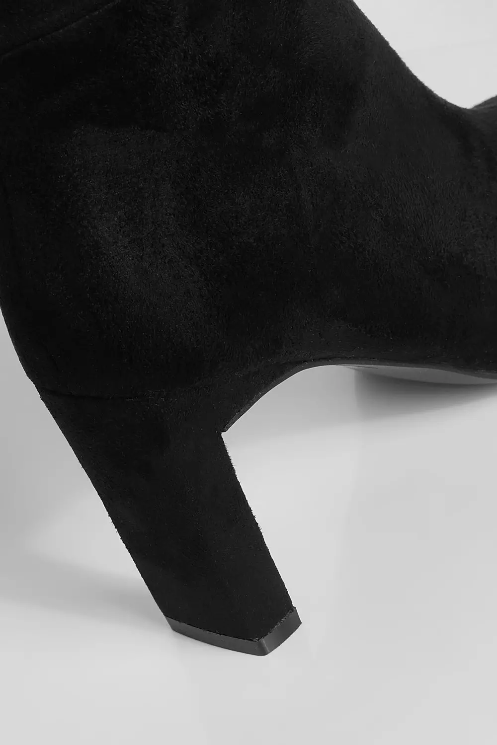 Black Square Toe Thigh High Boots alternative image