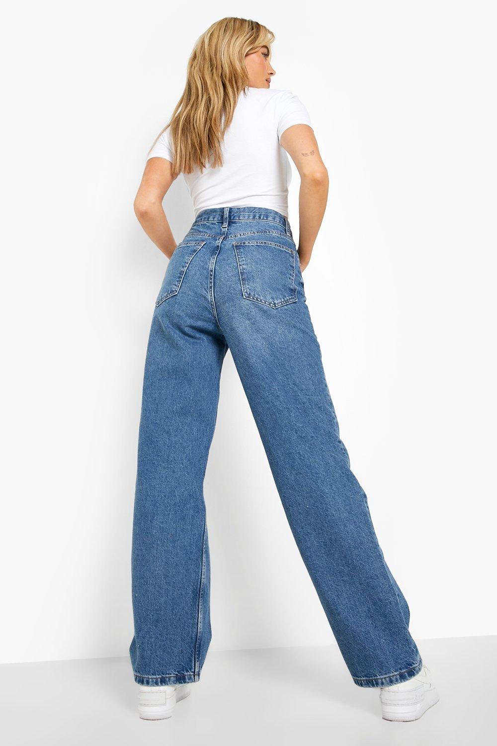 Jeans mit weitem Bein boohoo DE