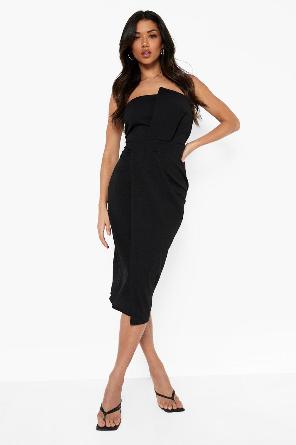 Zoey bandeau wrap detail midi clearance dress