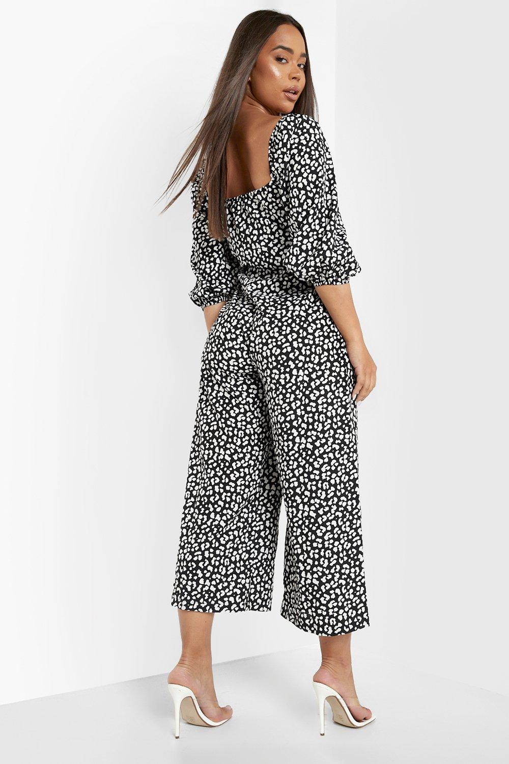 Animal print store culotte jumpsuit