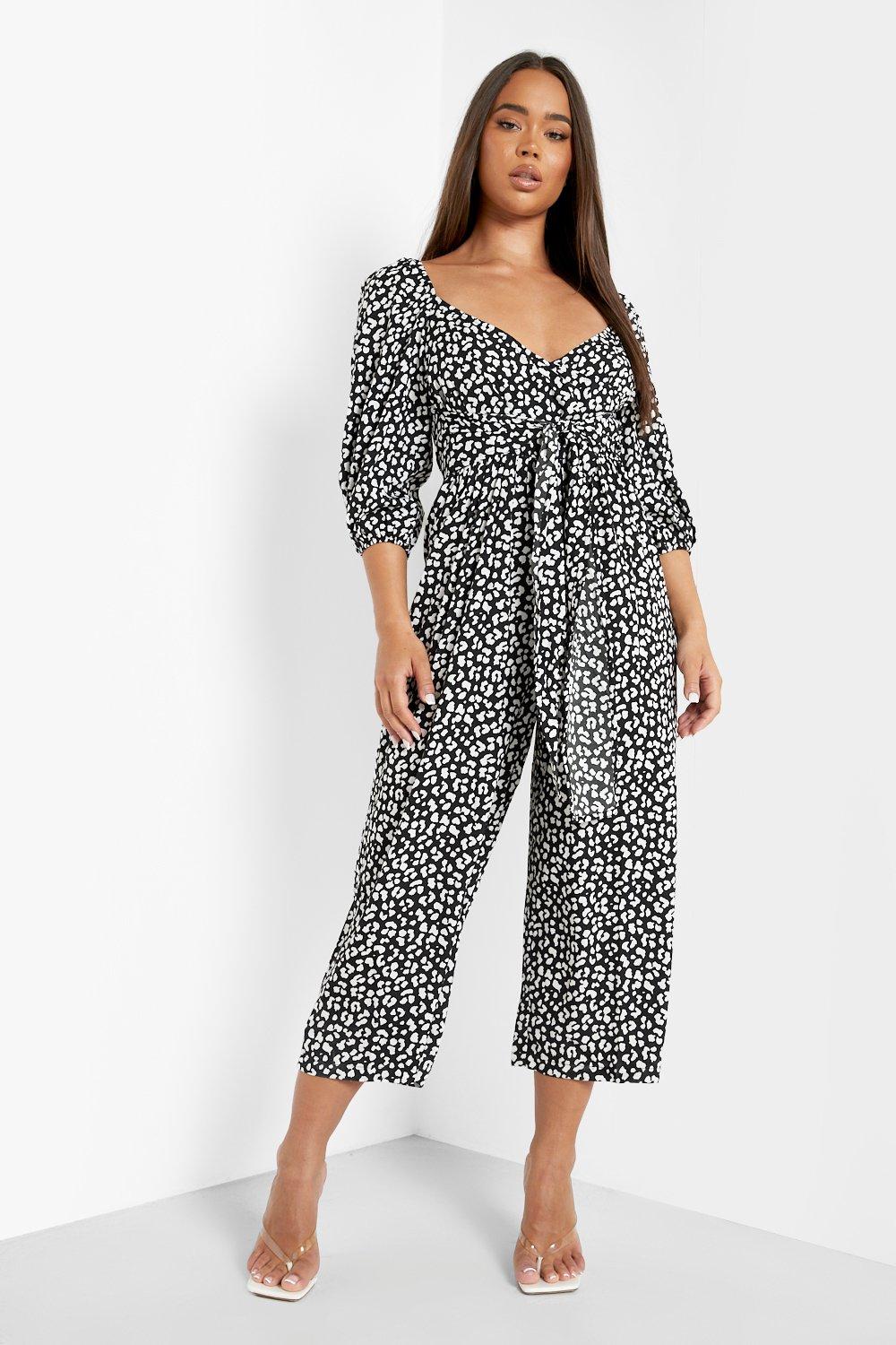 Animal print culotte hot sale jumpsuit