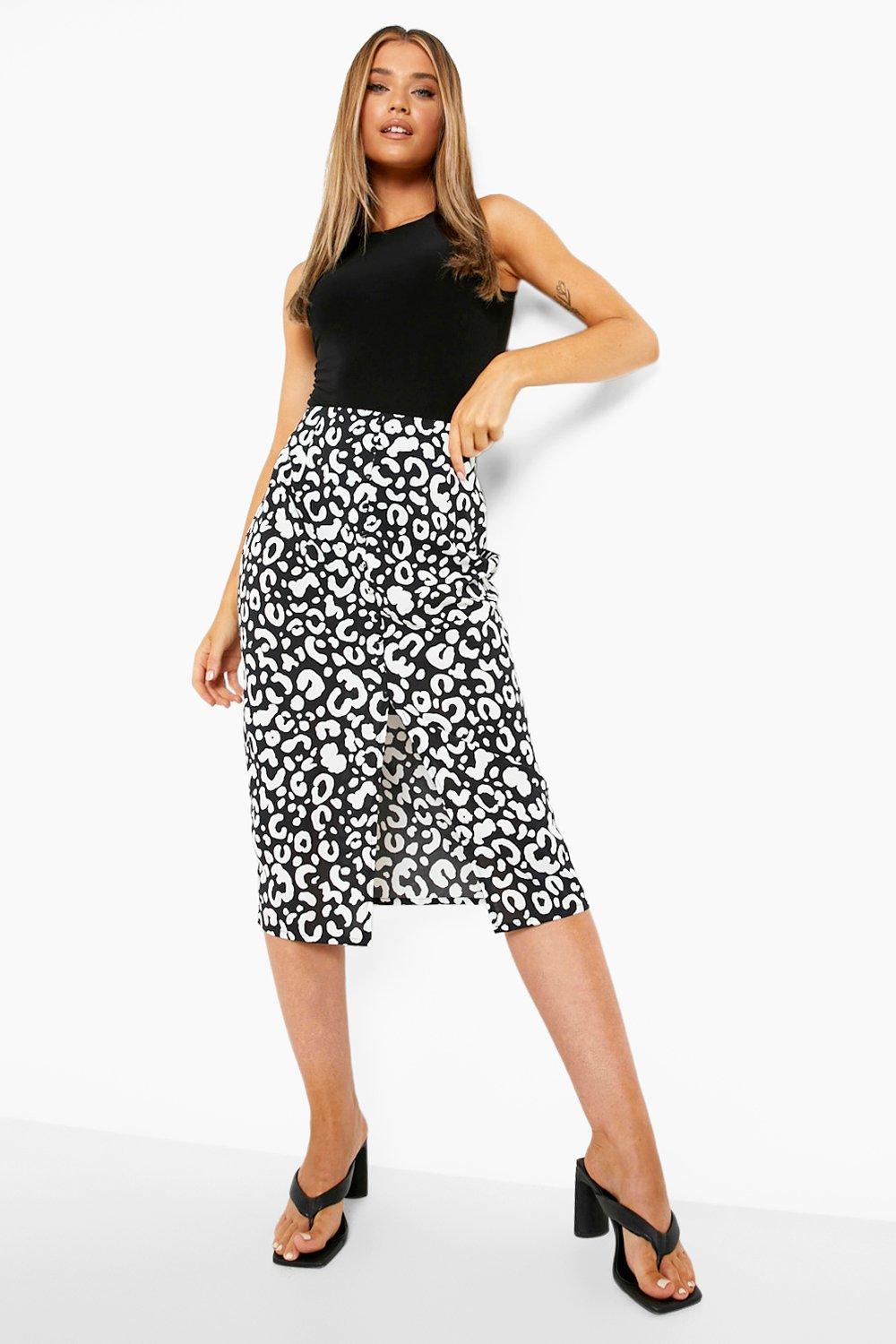 Patterned midi skirt uk best sale