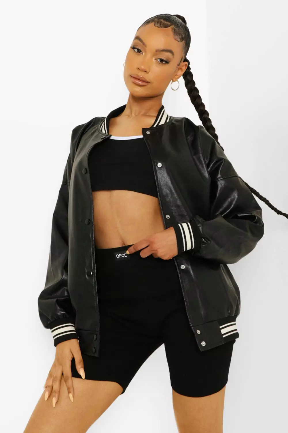 Faux-leather varsity jacket, Twik, Women's Jackets