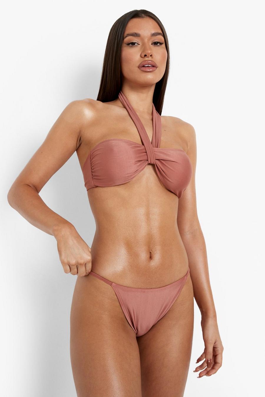 Slip bikini a perizoma , Brown image number 1
