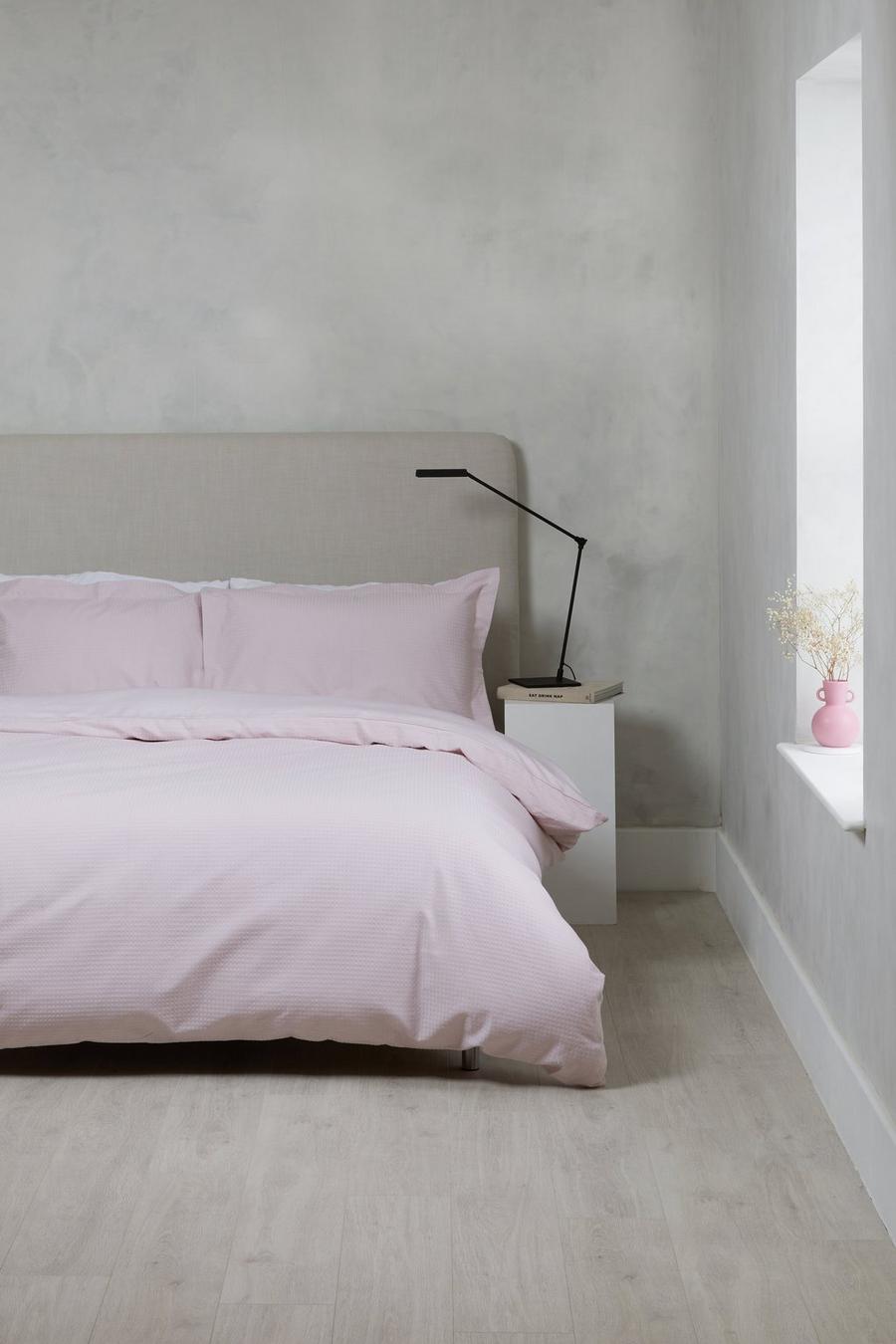 Parure de lit en tissu gaufré - 180 x 200cm, Blush pink image number 1
