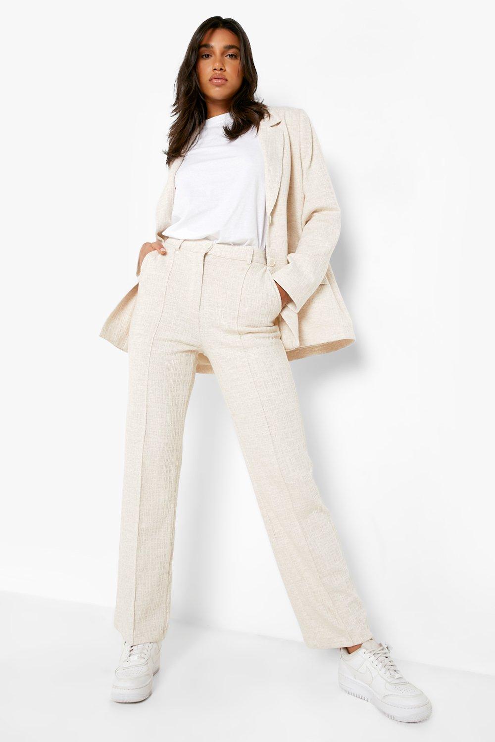 Cream wide deals leg trouser