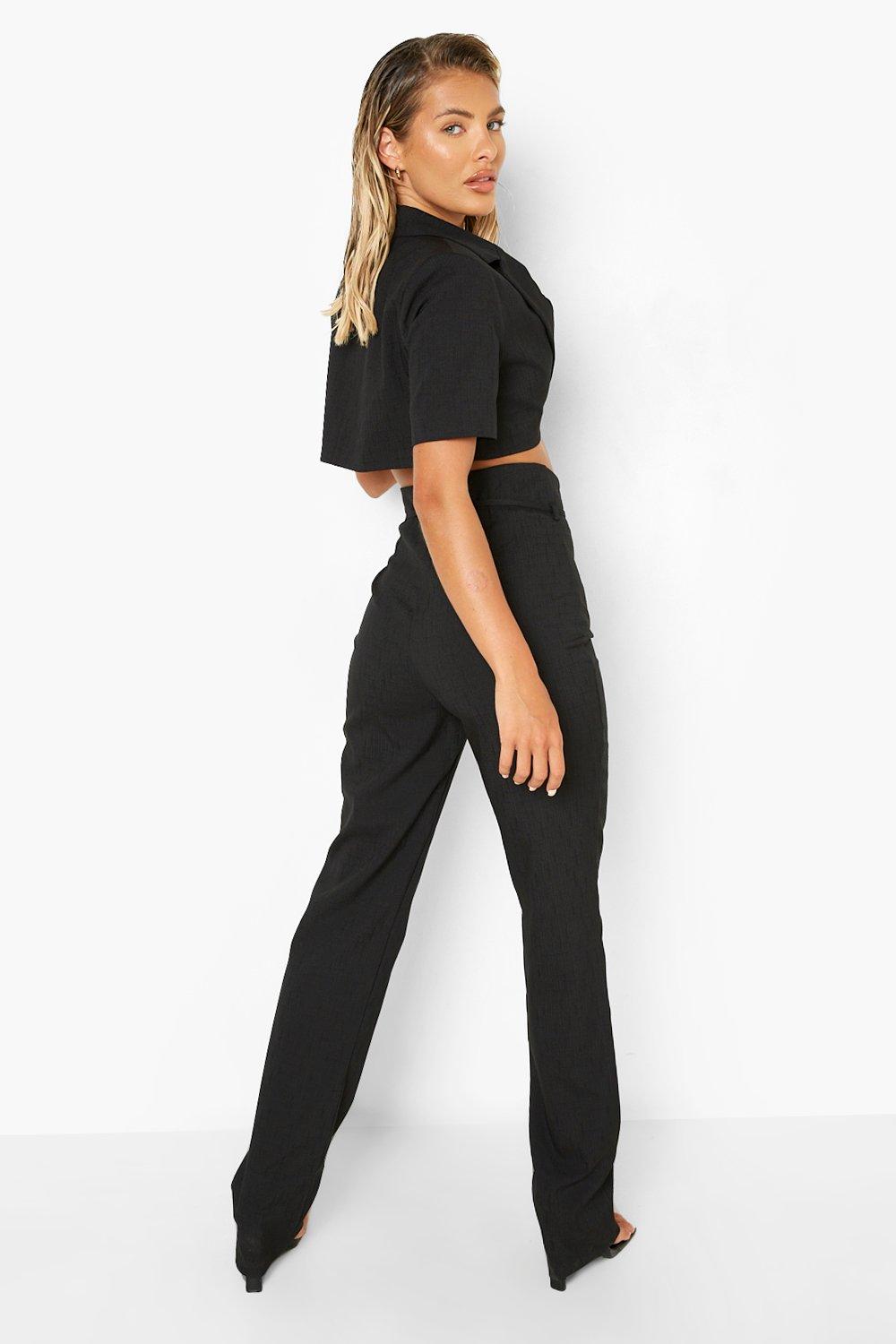 Black trousers high deals waisted