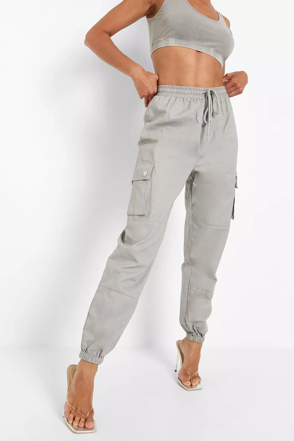 Grey womens hot sale cargo pants