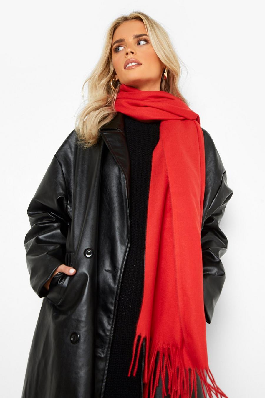 Red Basic Light Weight Scarf image number 1
