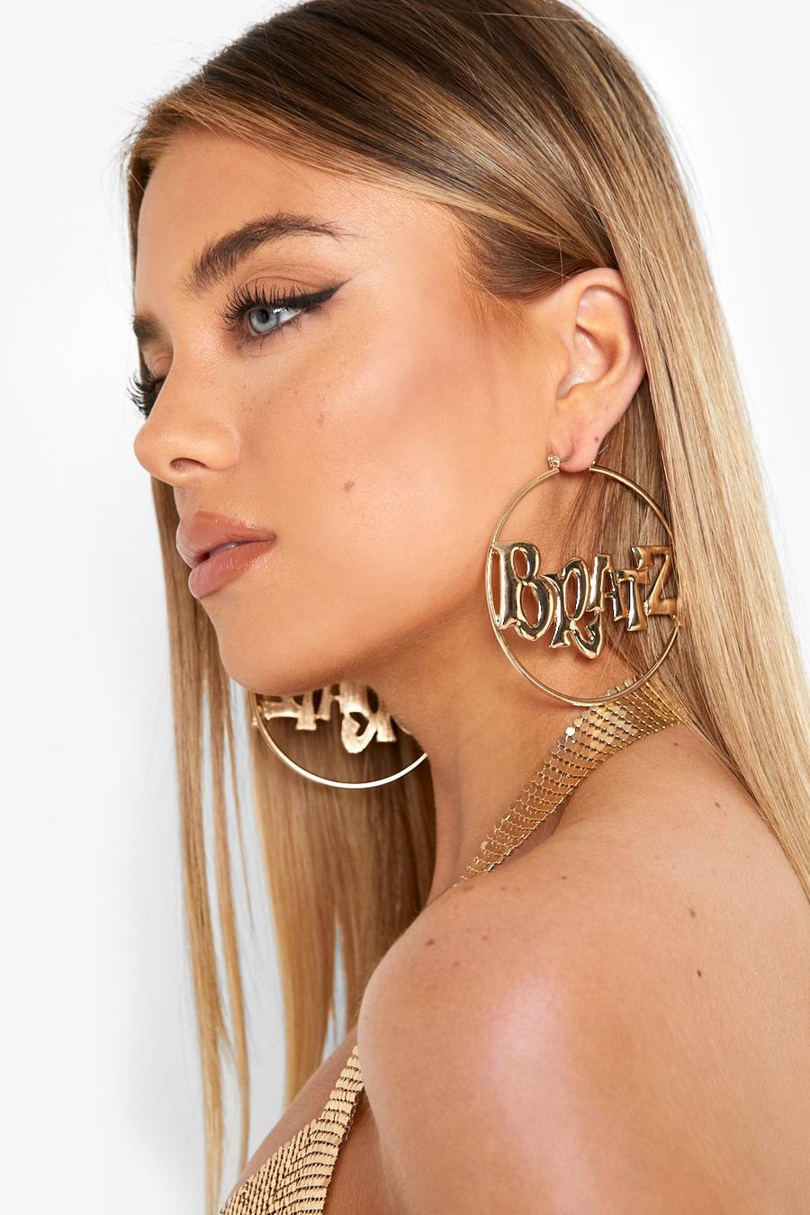 Gold Bratz Licensed Hoop Earrings image number 1