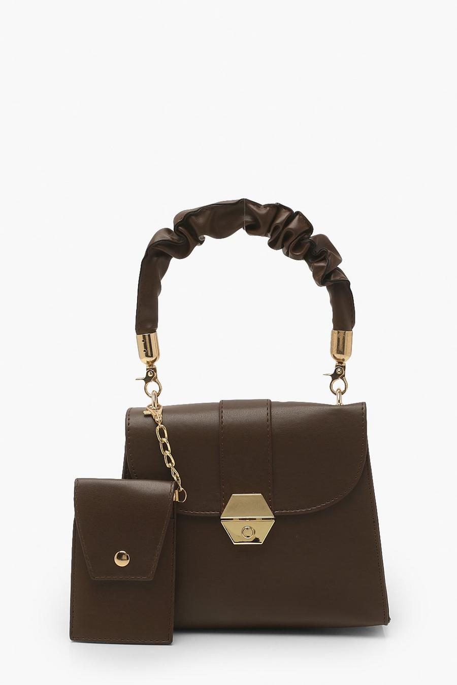 Chocolate Cross Body Bag With Coin Purse image number 1