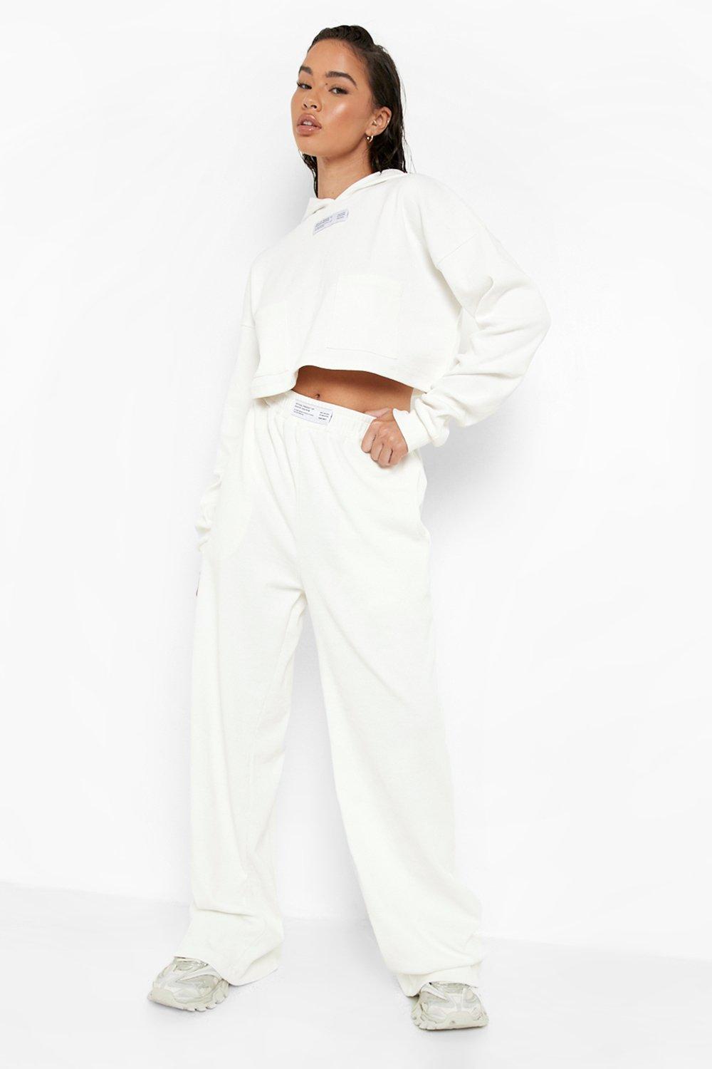 Boohoo store white joggers