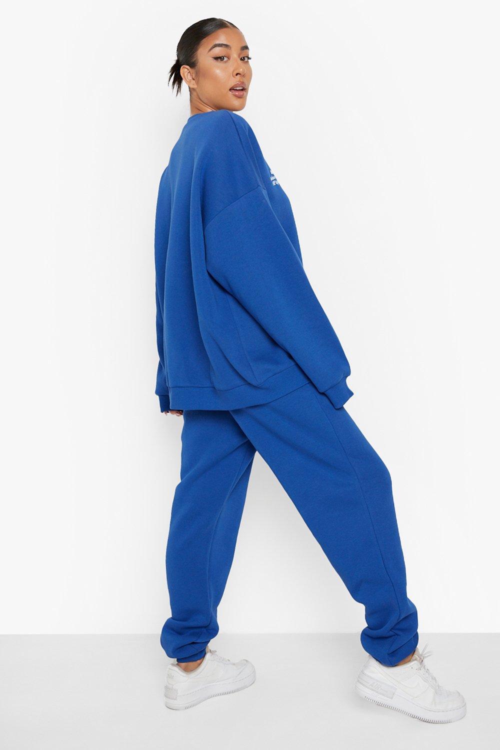 blue boohoo tracksuit