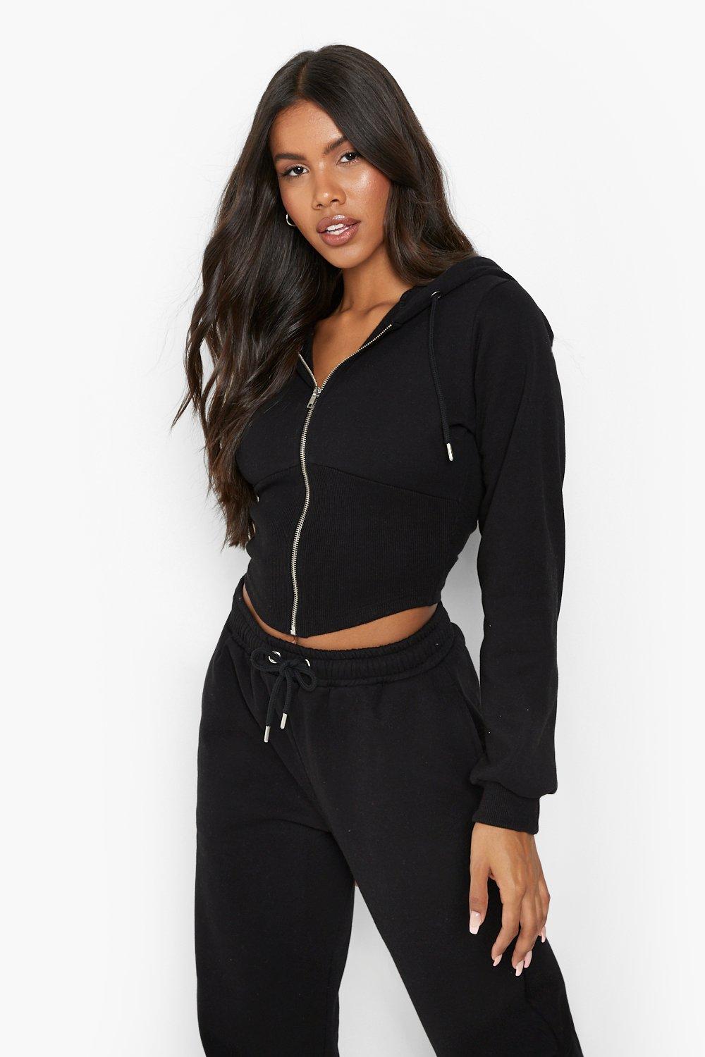 Boohoo corset hoodie sale