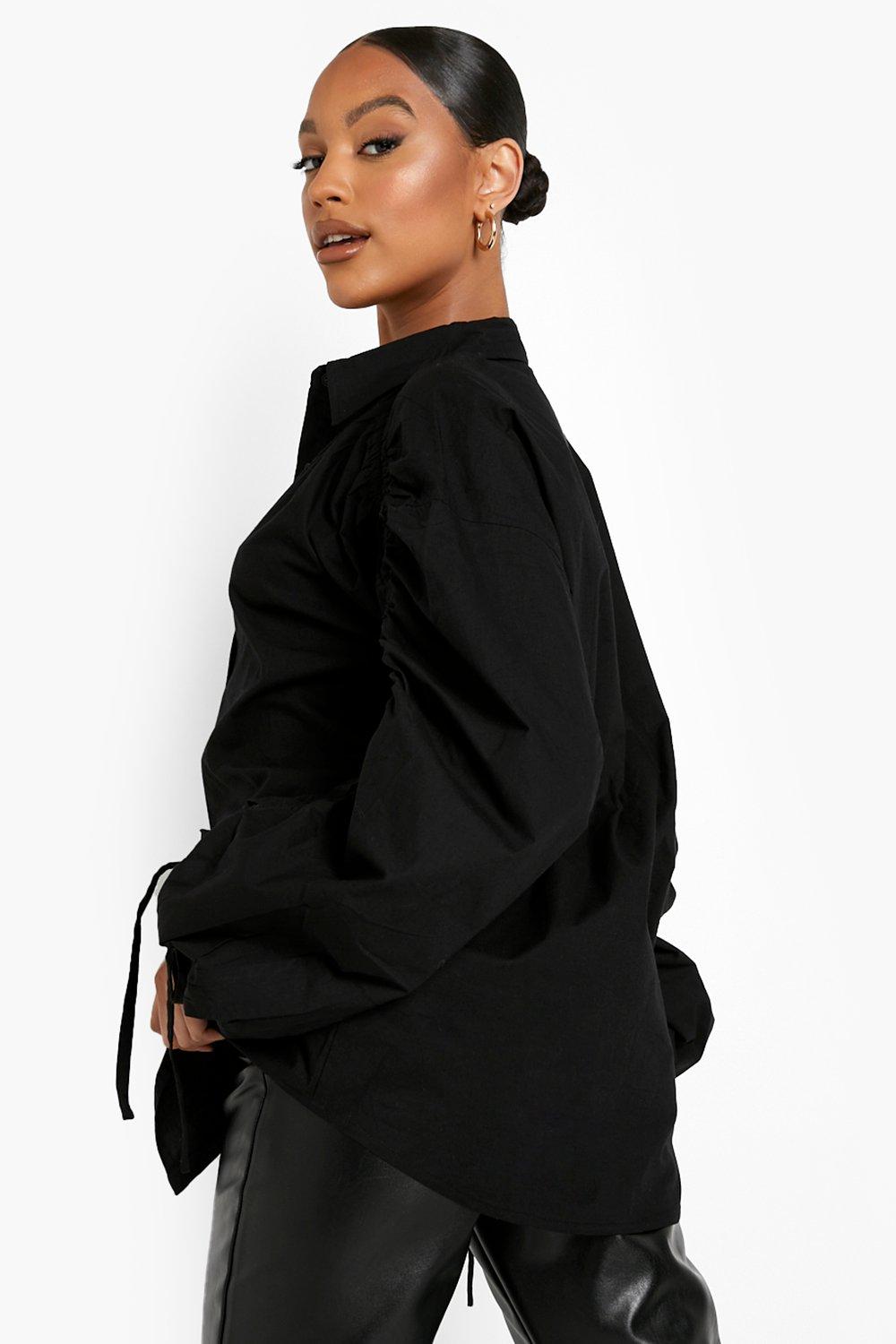 ruched oversized shirt