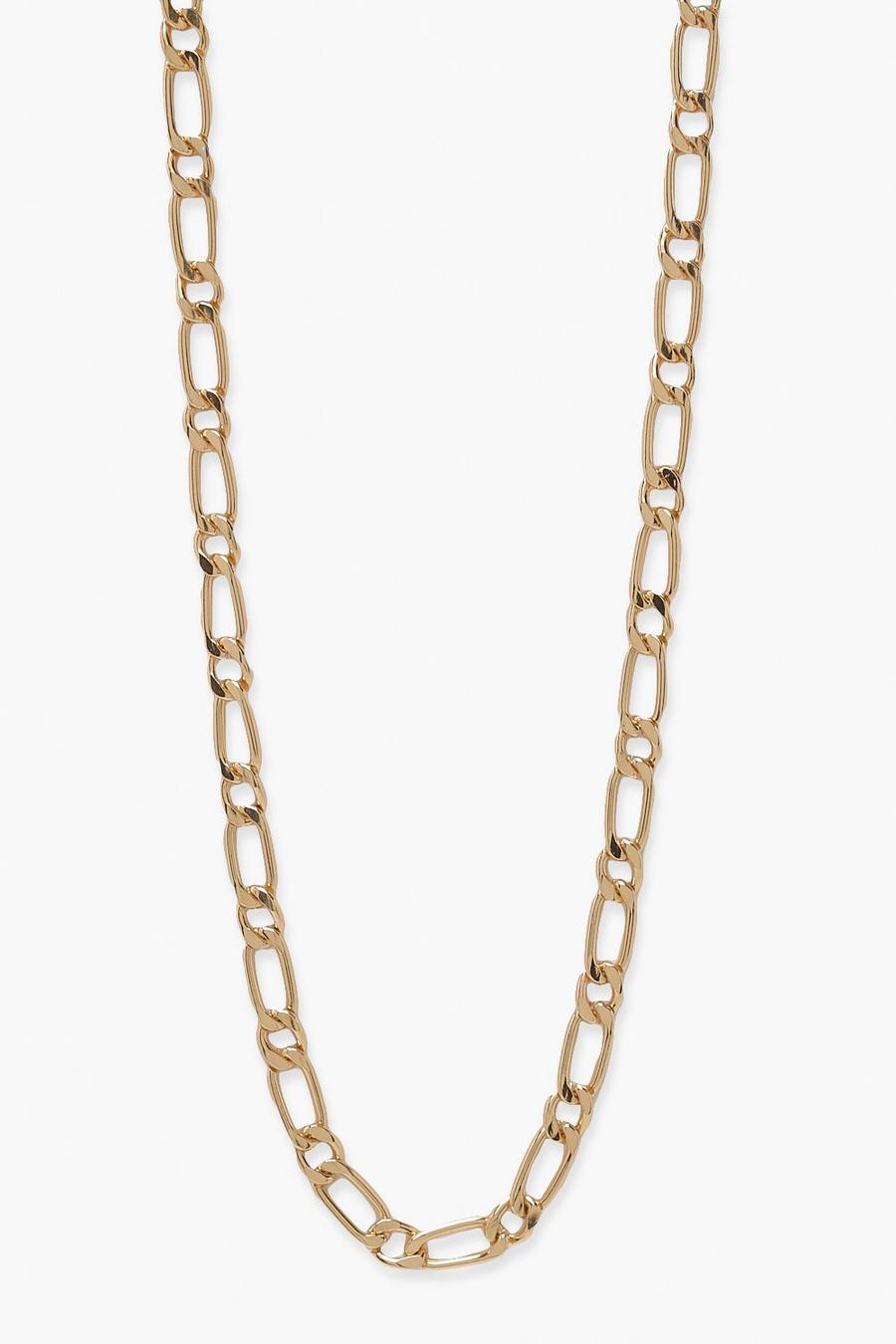 Gold Mix Link Curb Necklace image number 1