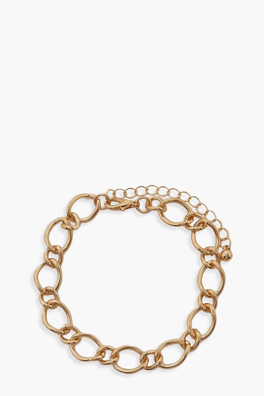 Bracelet en chaîne avec maillons larges, Gold image number 1