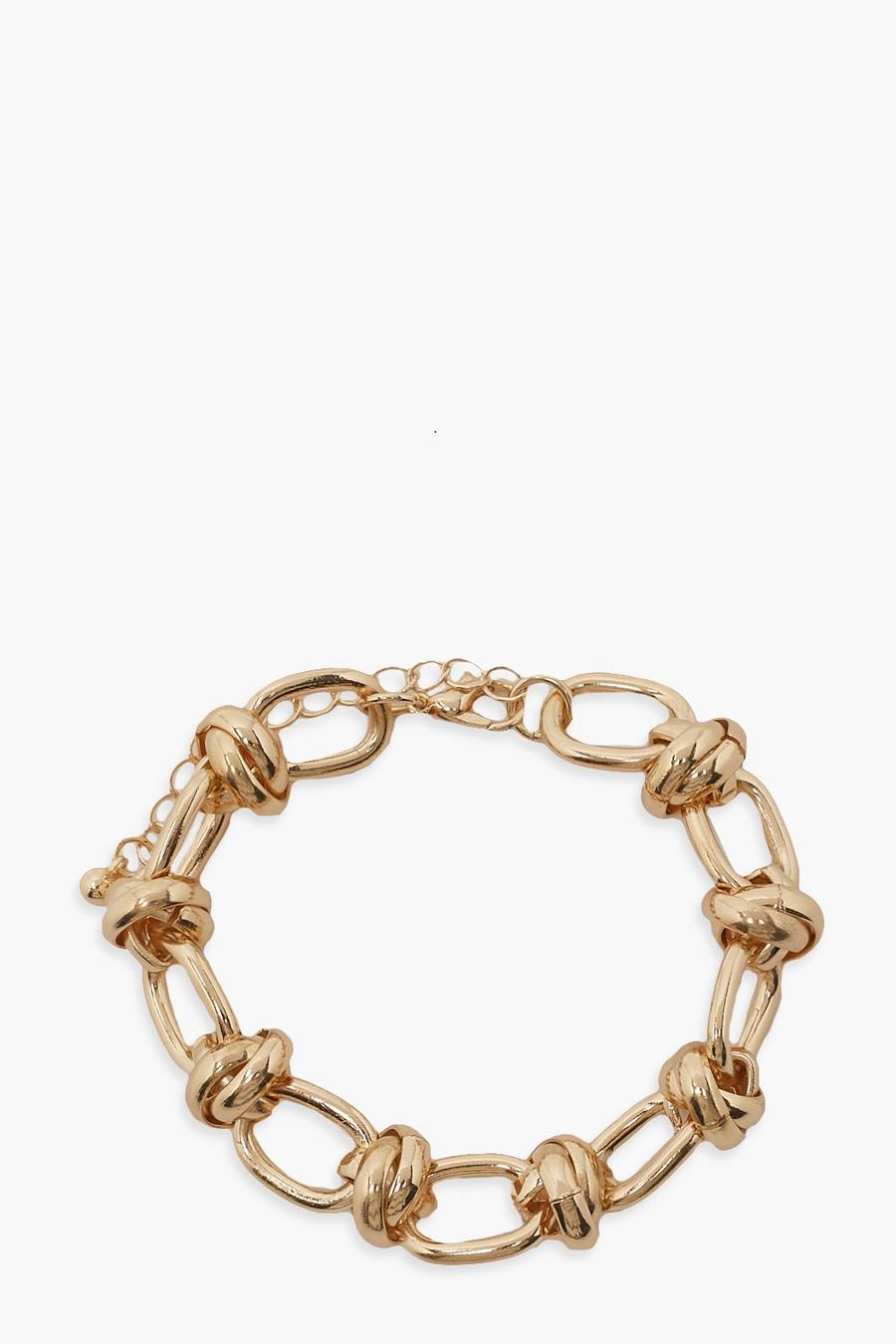 Gold Double Knot Detail Bracelt image number 1