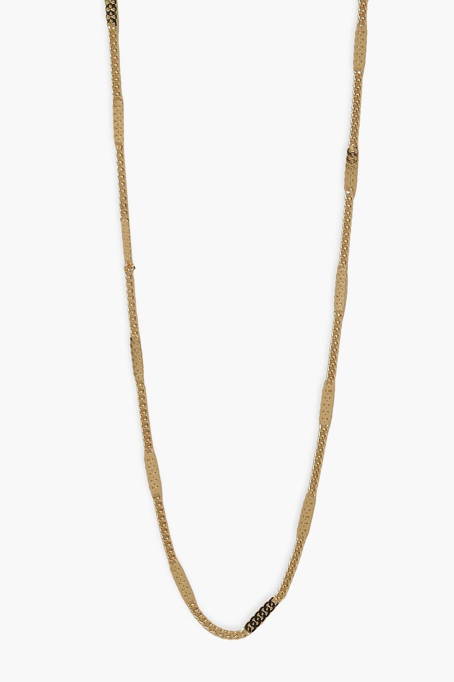 Gold Single Thin Curb Mini Chain Choker image number 1