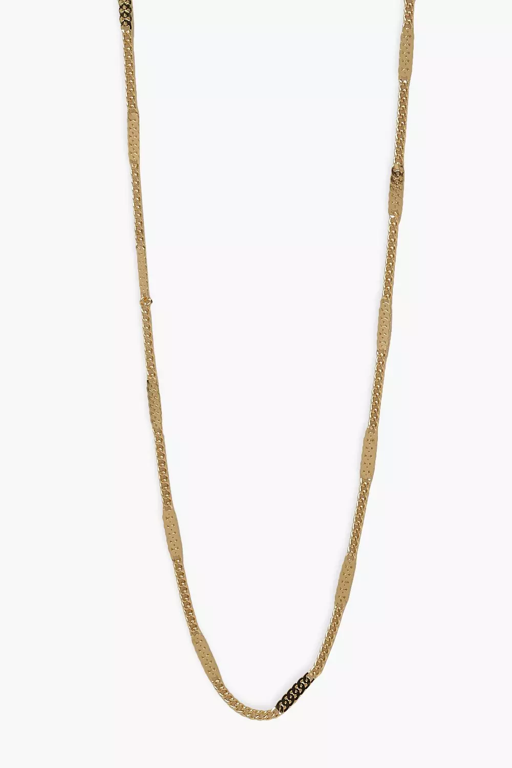 Gold Single Thin Curb Mini Chain Choker alternative image