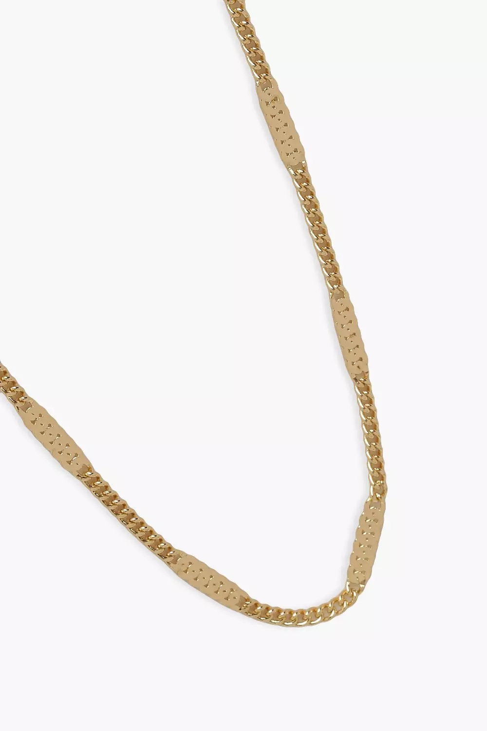 Gold Single Thin Curb Mini Chain Choker alternative image