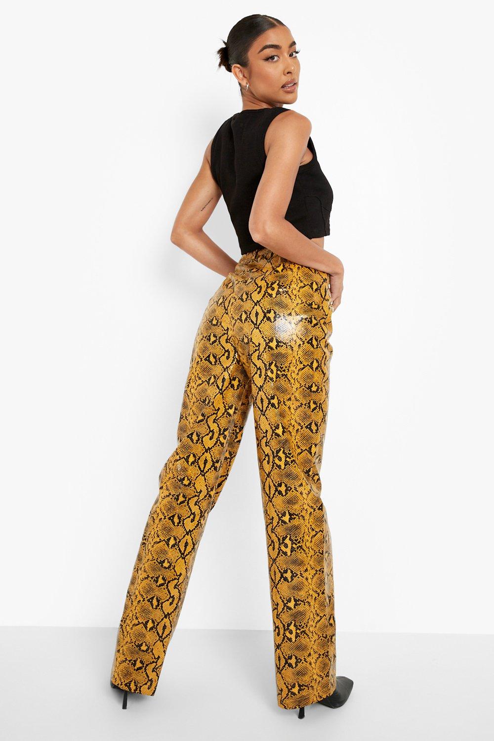 Premium Snake Print Faux Leather Pants